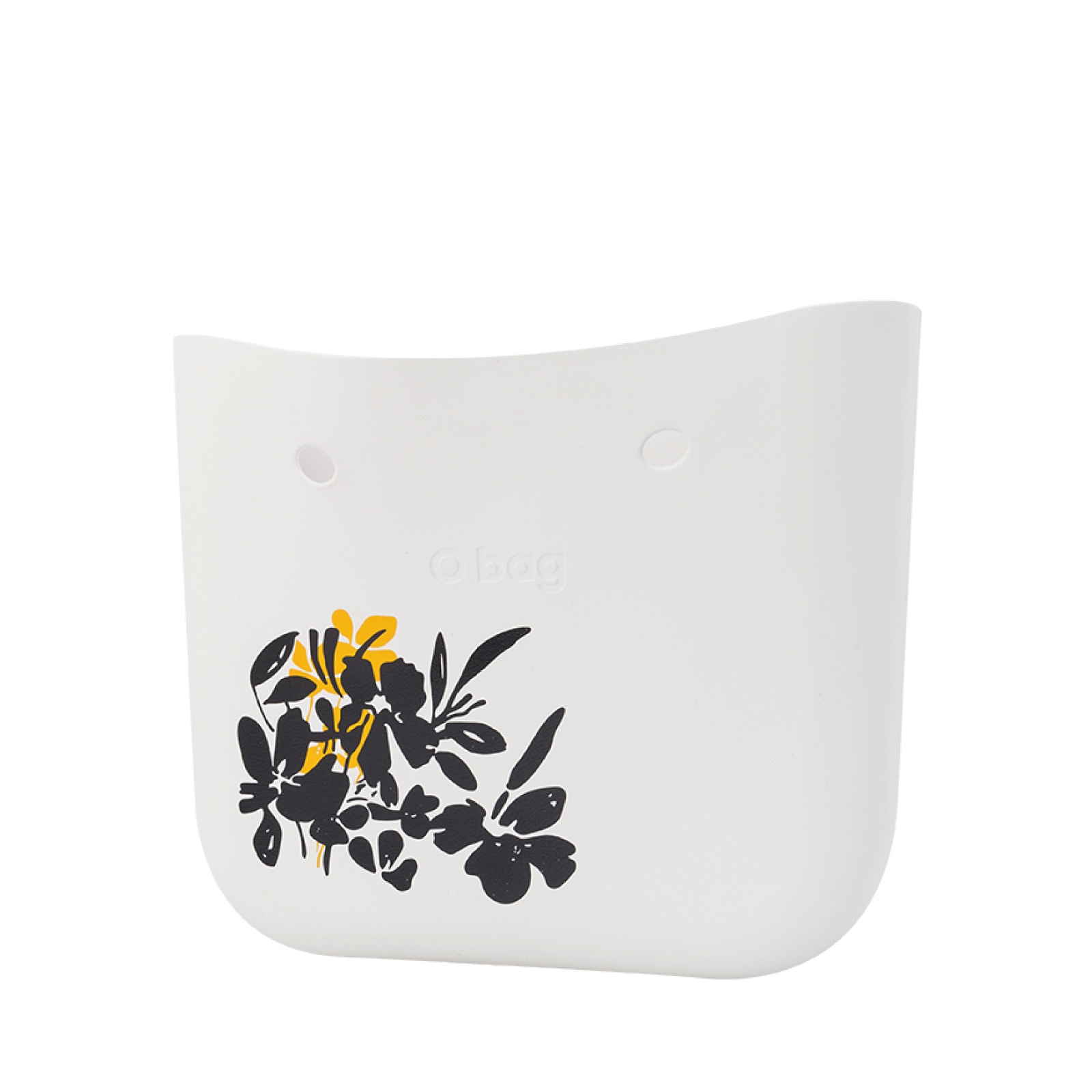 O Bag Mini Body Hand Printed Flower EVA Compound – Latte
