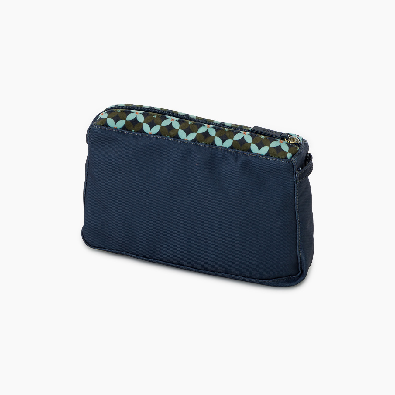 O Bag Glam Insert Zip Up Switch Flower Geometric Print Fabric – Military