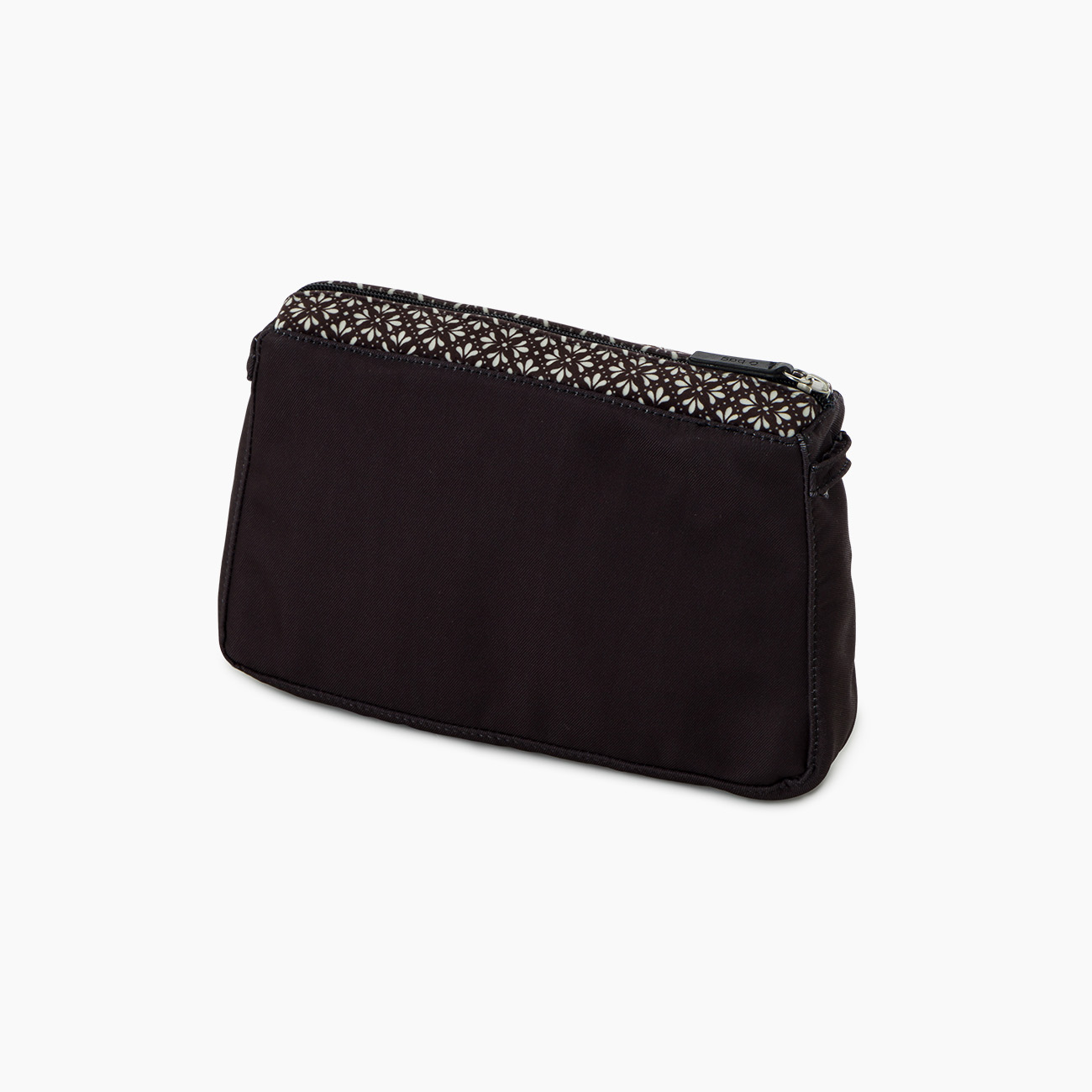 O Bag Glam Insert Zip Up Switch Lily Geometric Print Fabric – White/Black