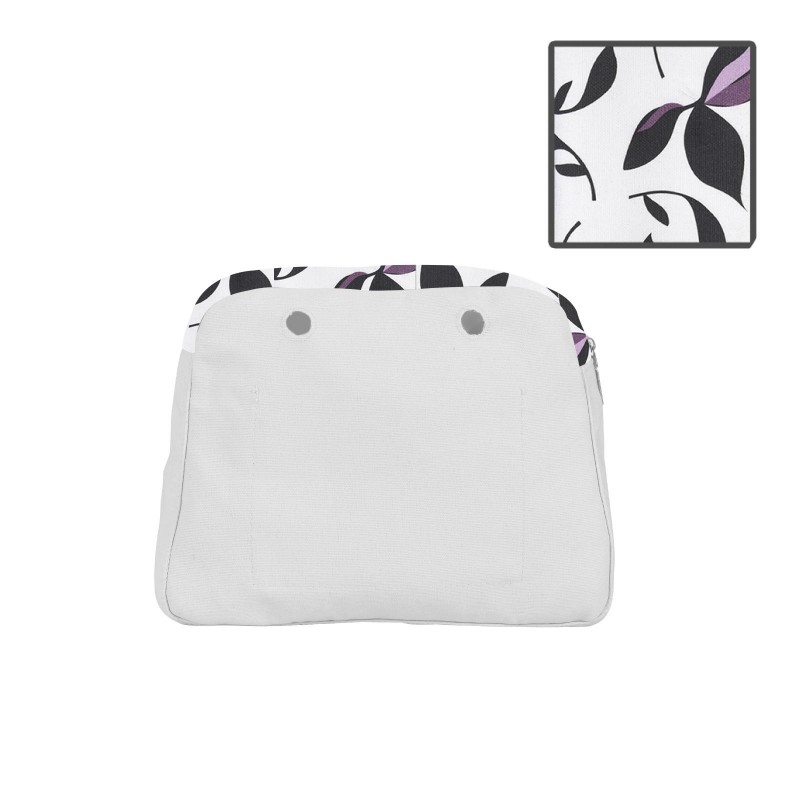 O Bag Reverse Insert Zip Up Switch Print Fabric – Orchid