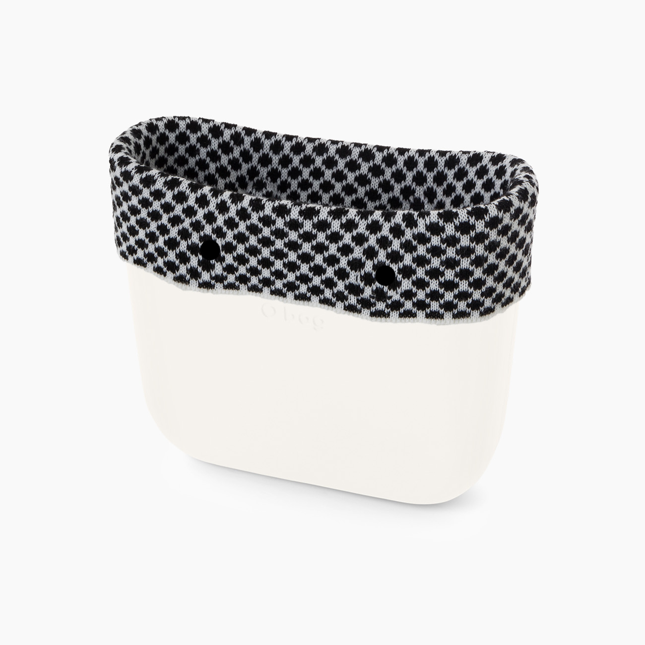 O Bag Mini Trim Optical Wool – White/Black