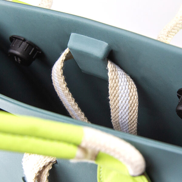 Complete Bag | O Square Atlantic with Apple Green Handles & Strap