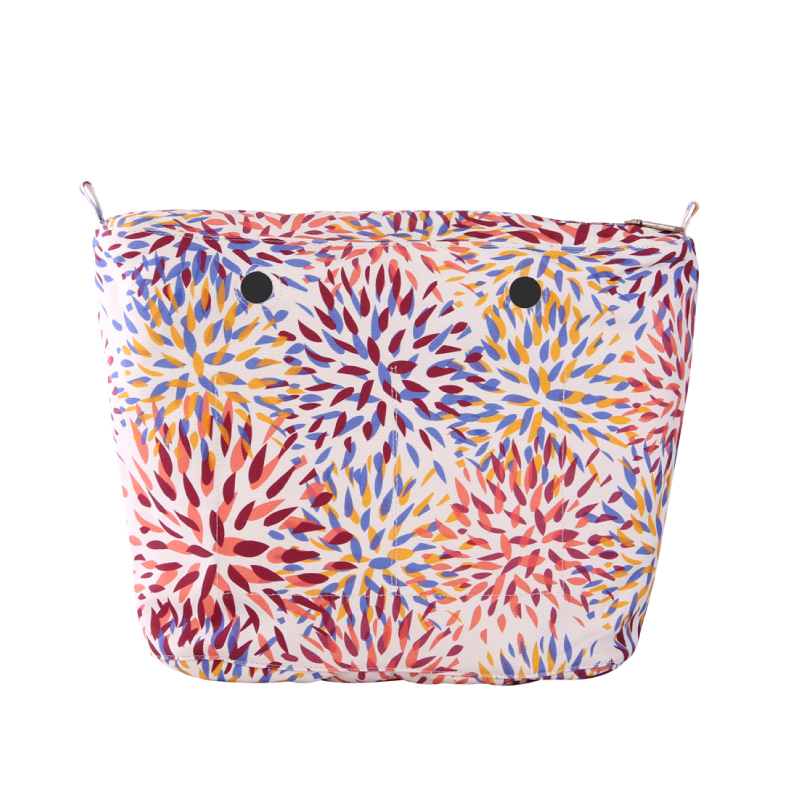 O Bag Insert Zip Up Fireworks Fabric – Multicolour