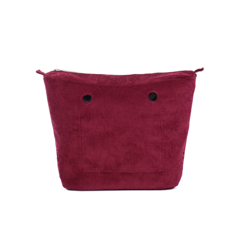 O Bag Mini Insert Zip Up Cotton Corduroy Fabric