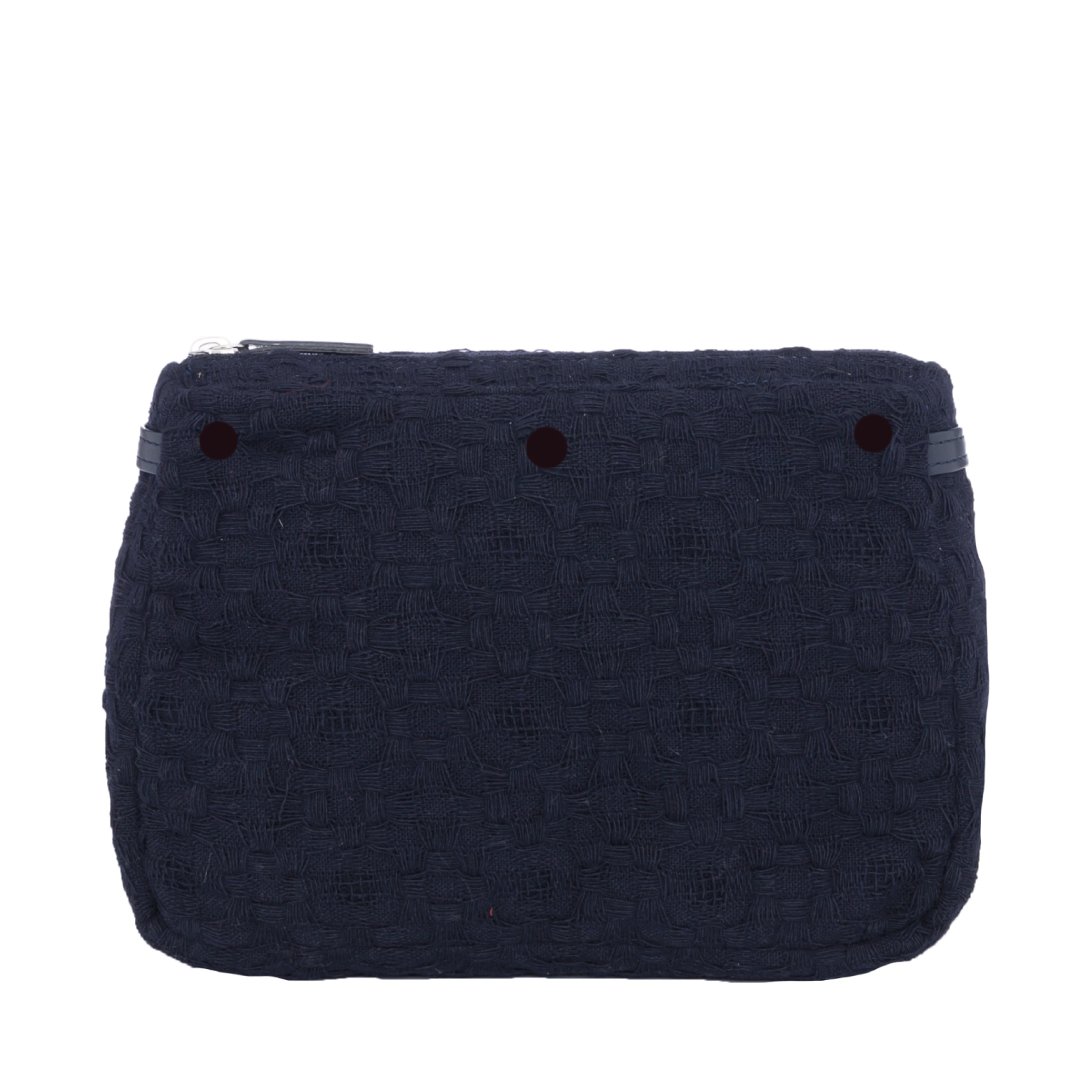 O Bag Glam Insert Zip Up Wool – Navy Blue