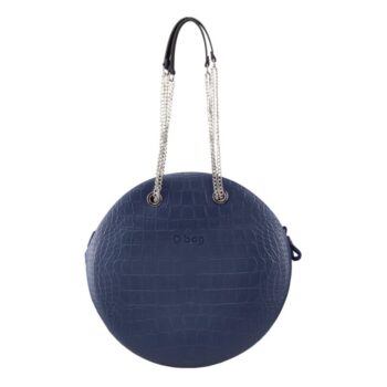 O Bag Twist Mini Coco Navy Blue with Navy Blue Insert &amp  Navy Blue Long Handles