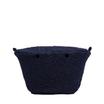 O Bag Knit Mini Insert Zip Up Boucle Fabric