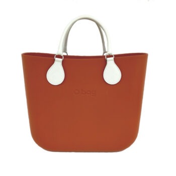 Complete Bag | O Bag Terracotta with Latte Tubular Short Handles