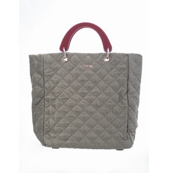 Complete Bag | O Bag Market Quilted Military with Burgundy Plex Short Handles