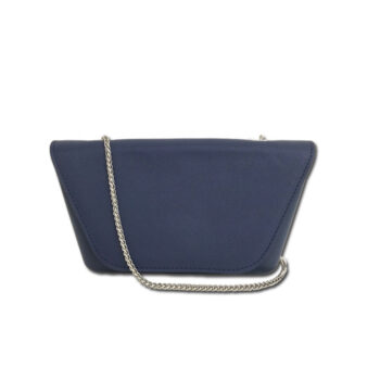 O Bag Sheen Navy Blue with Navy Blue Flap & Chain