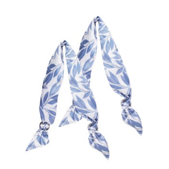 Handles Short Foulard Olive Tree Print Fabric with Knot Cobalt