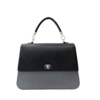 Complete Bag | O Bag Queen Graphite with Black Flap & Black Tubular Short Handles