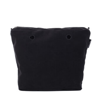 O Bag Insert Zip Up Solid Colour Microfibre Black OBAGS001TESD50550000