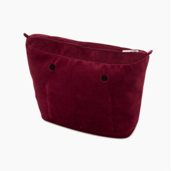 O Bag Insert Zip Up Solid Colour Microfibre Burgundy OBAGS001TESD50180000