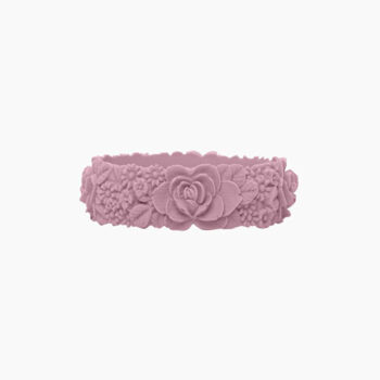 O bracelet flower big face powder pink