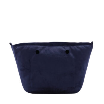 O Bag Knit Mini Insert Zip Up Solid Colour Microfibre