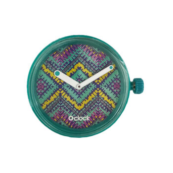 O Clock Dial Haiti Crochet Aqua OCLKD001MES990010000