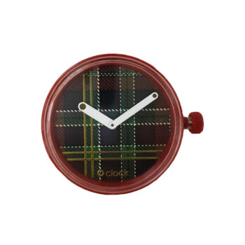 O Clock Dial Royal Ascot Tartan Burgundy OCLKD001MESA80180000