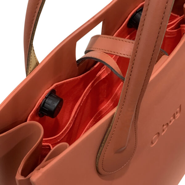 Complete Bag | O Square Terracotta with Terracotta Short Raindrop & Shoulder Strap