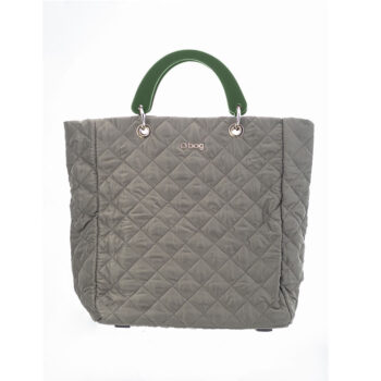Complete Bag | O Bag Market Quilted Military with Opaque Plex Short Handles